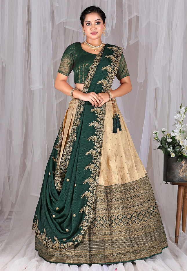 Chiku Latest Kanjivaram Lehenga 