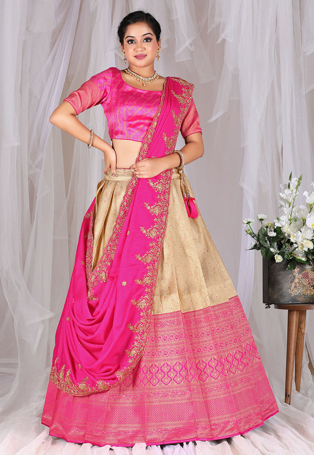 Rani Kanjivaram Silk Lehenga
