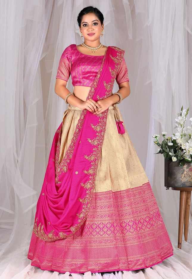 Rani Kanjivaram Silk Lehenga