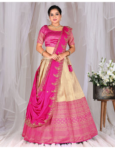 Rani Kanjivaram Silk Lehenga