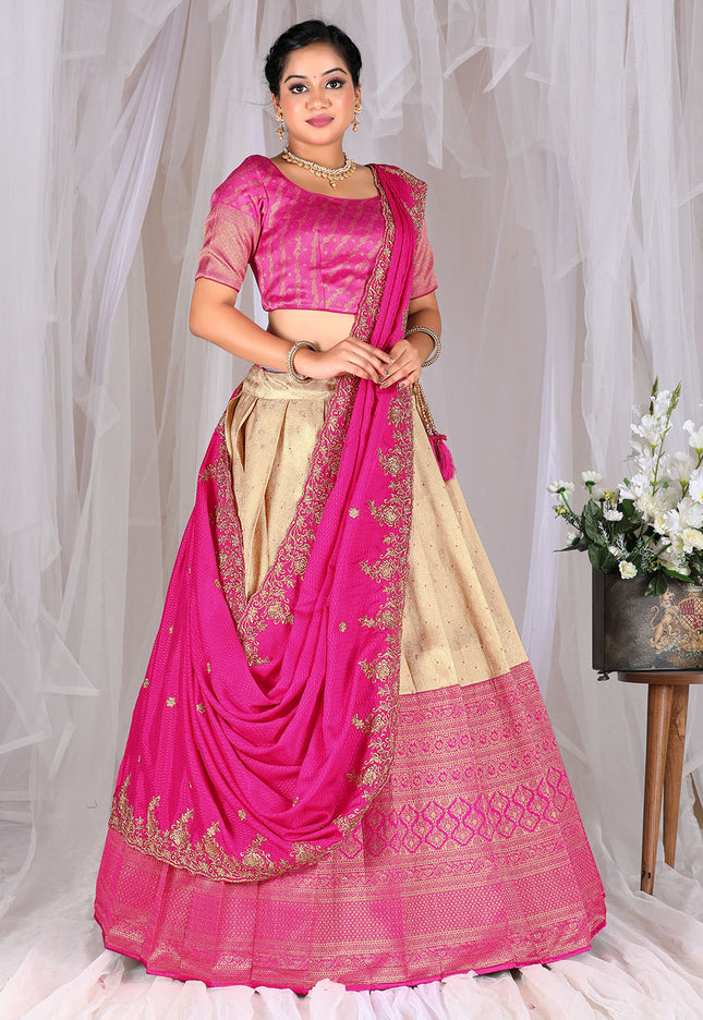 Rani Kanjivaram Silk Lehenga