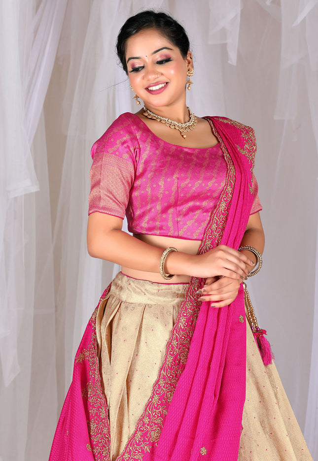 Rani Kanjivaram Silk Lehenga