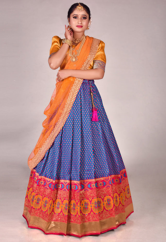 Firozi Banarasi Lehenga Choli