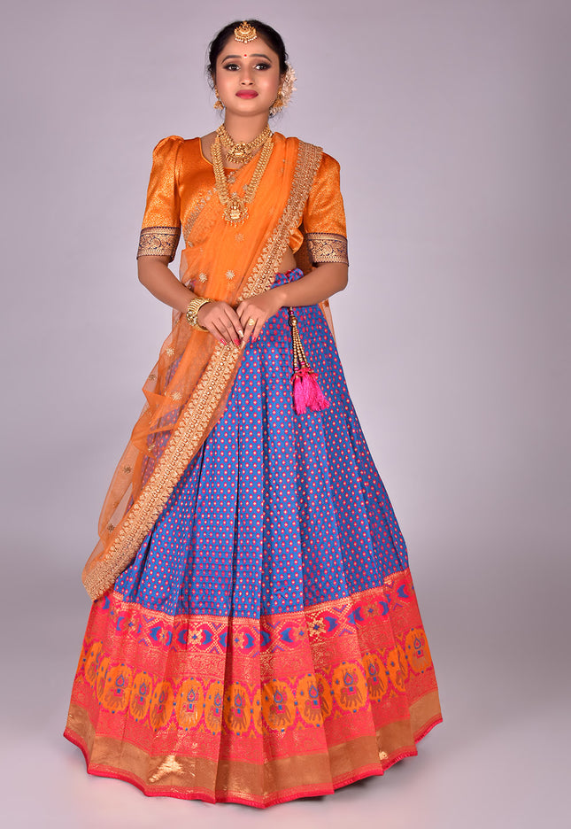 Firozi Banarasi Lehenga Choli