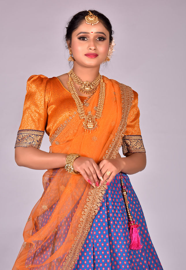 Firozi Banarasi Lehenga Choli