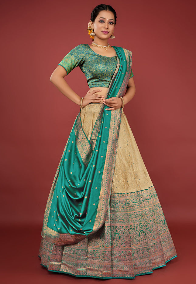 Rama Kanjivaram Pattu Half Saree