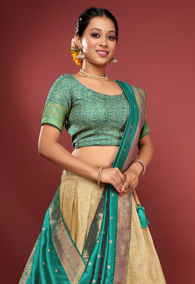 Rama Kanjivaram Pattu Half Saree