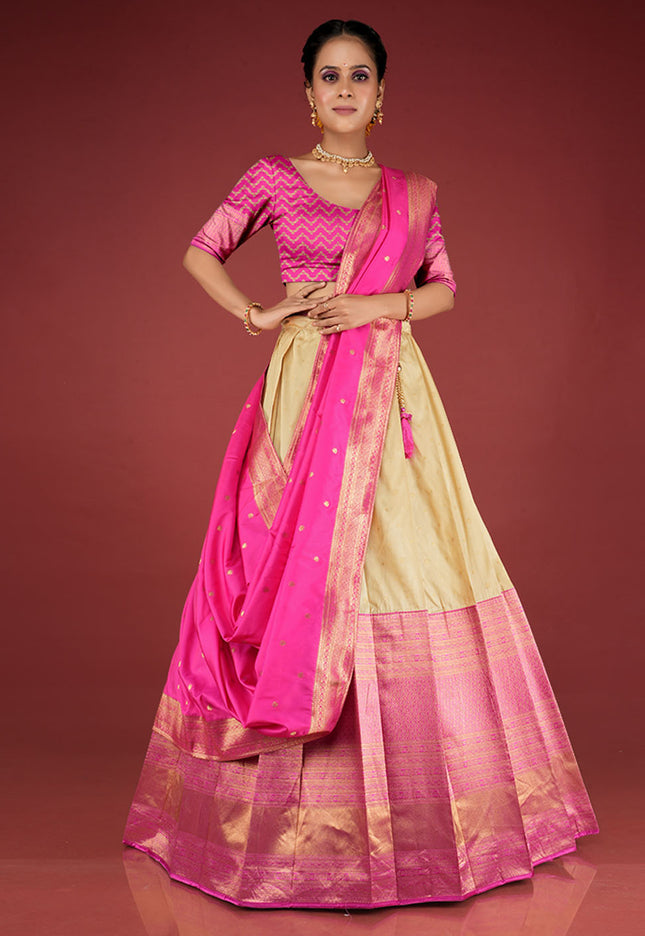 Rani Banarasi Pattu Half Saree