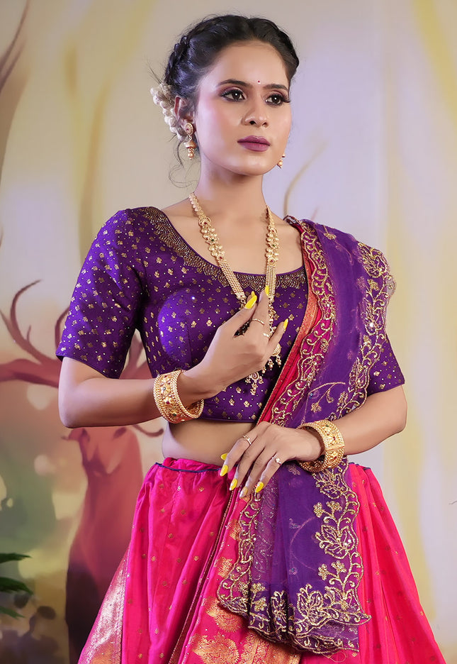 Rani Color Banarasi Lehenga
