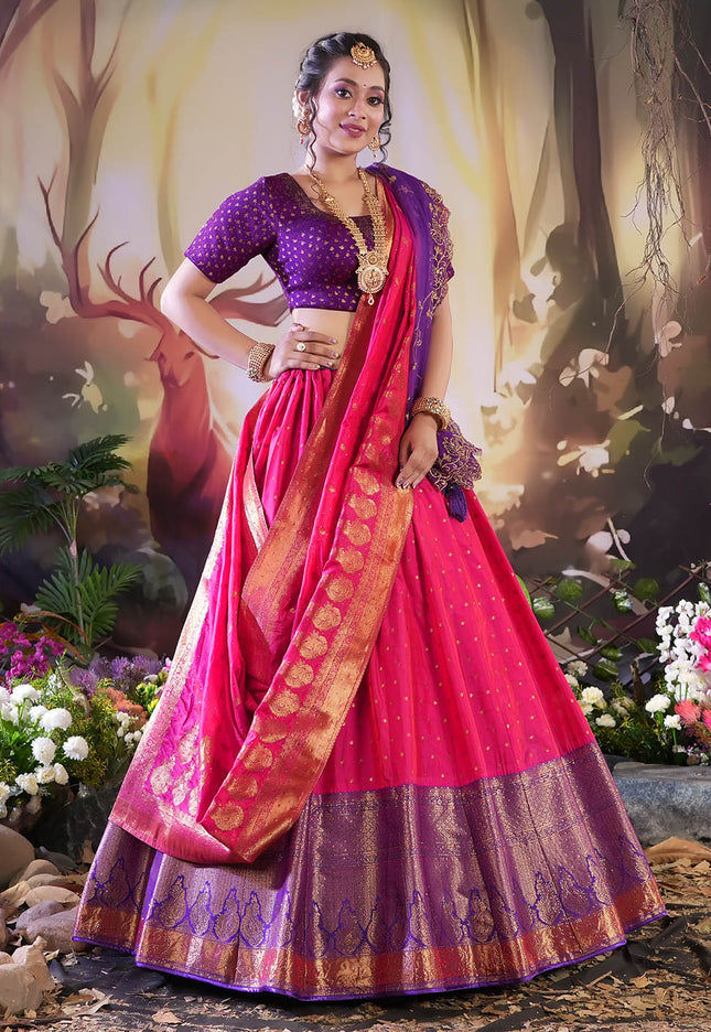 Rani Color Banarasi Lehenga