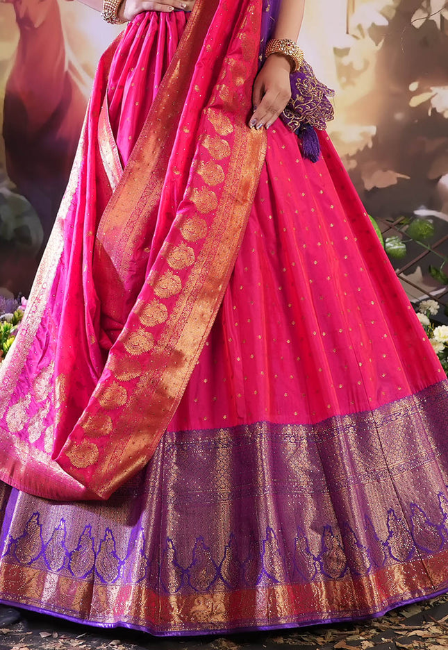 Rani Color Banarasi Lehenga