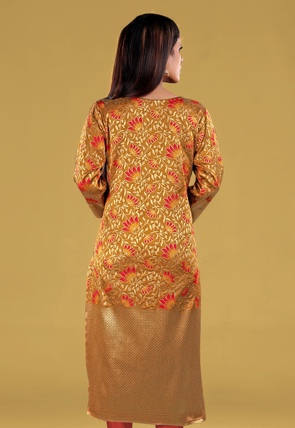 Mustard Banarasi Kurti