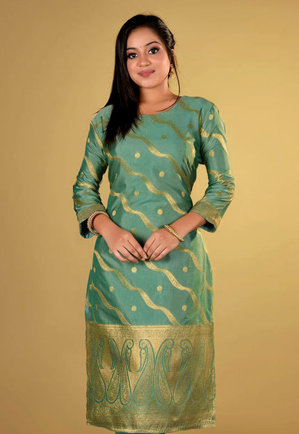 Sea Green Latest Kurti