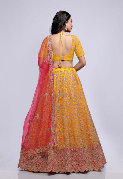 Mustard Party Wear Chaniya Choli