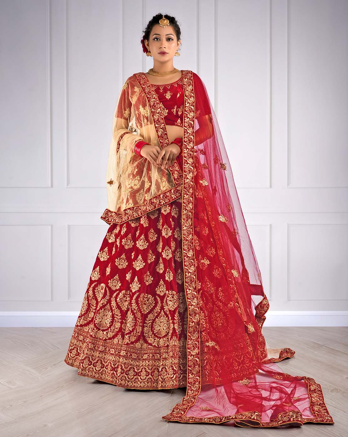Red Heavy Wedding Lehenga Choli at best price in Surat by HD Bazaar | ID:  8732536991