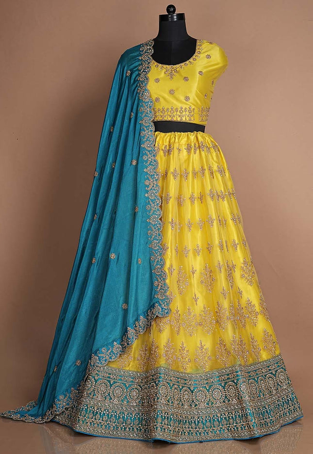 Lemon Latest Net Lehenga