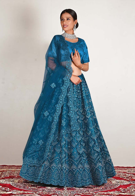 Morpich Colour Net Lehenga