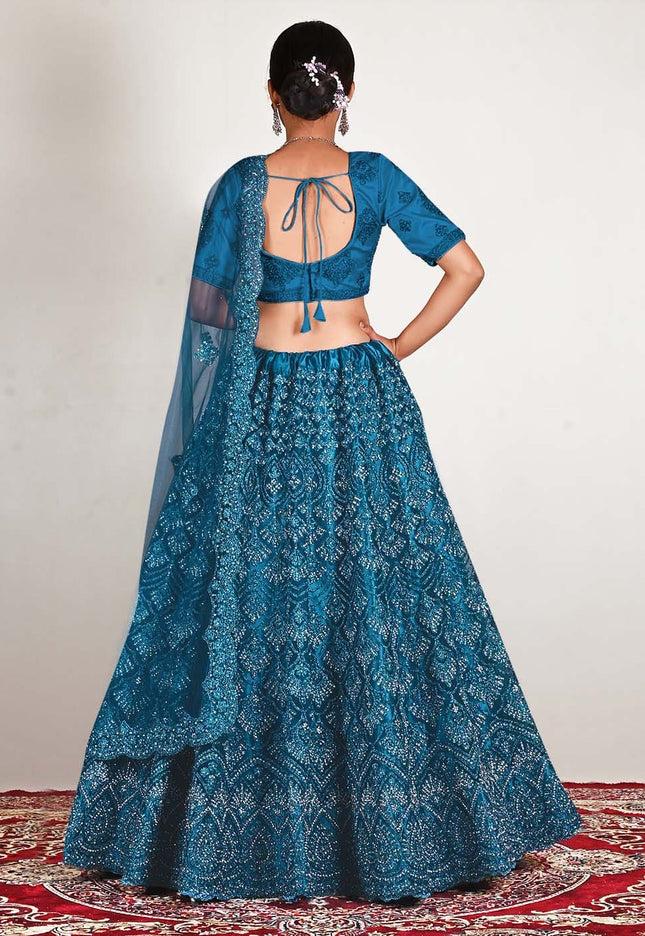 Morpich Colour Net Lehenga