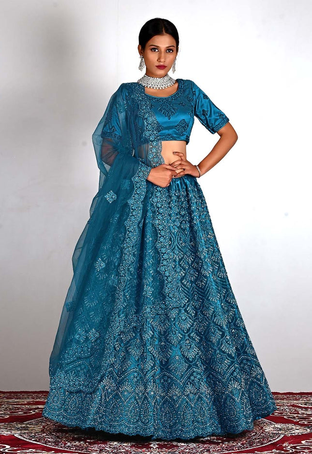 Morpich Colour Net Lehenga
