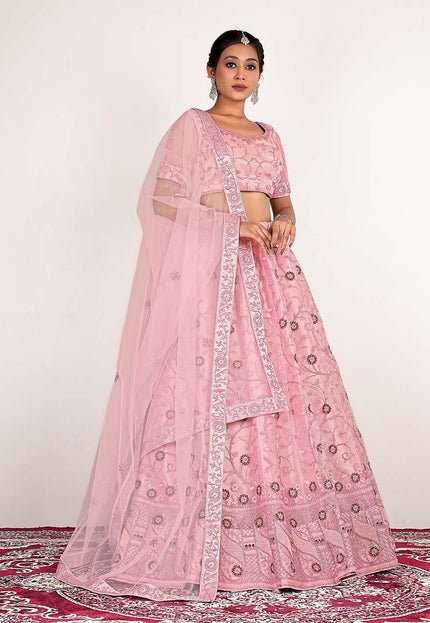 Pink Party Wear Lehenga Choli