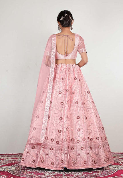 Pink Party Wear Lehenga Choli