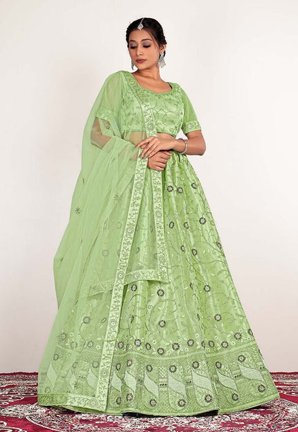 Pista Party Wear Lehenga Chol