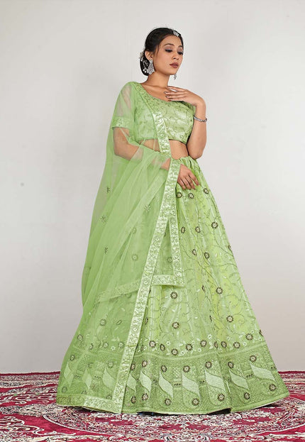 Pista Party Wear Lehenga Chol