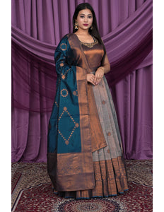 Woman wearing a traditional outfit Gown With Dupatta