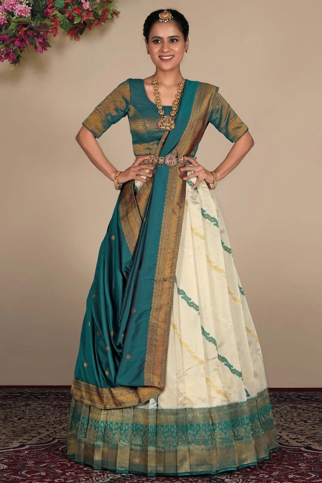 Tussar Banarasi Silk Zari Woven Lehenga For Women