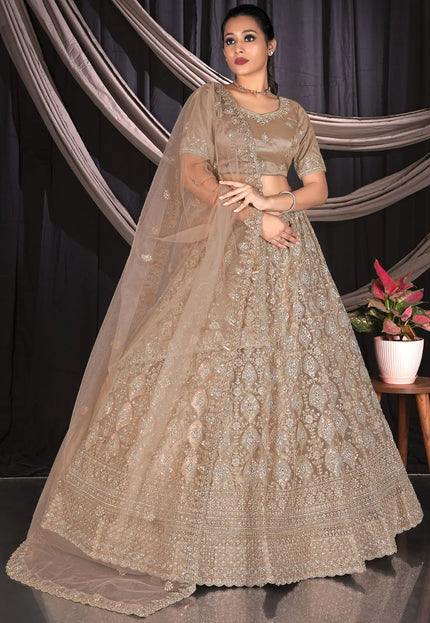 Chiku Exclusive Net Lehenga Choli With Embroidered Work