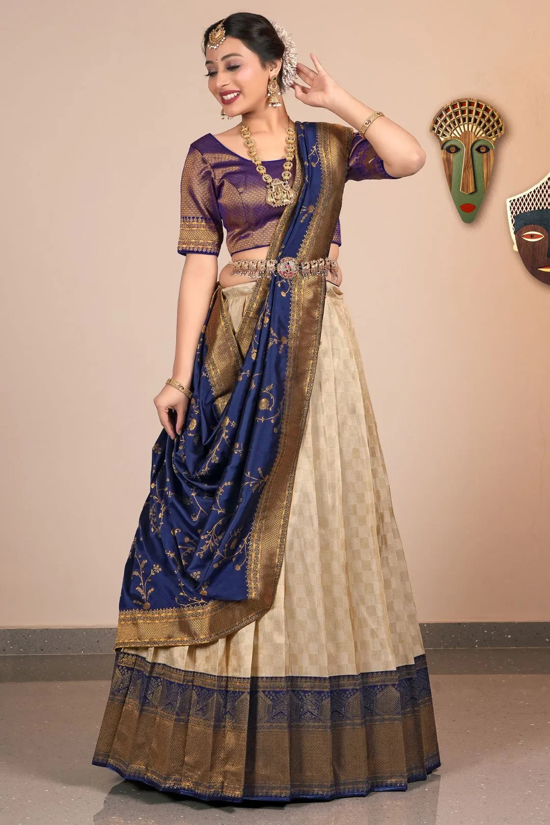 Chiku Traditional Jacquard Banarasi Lehenga Choli