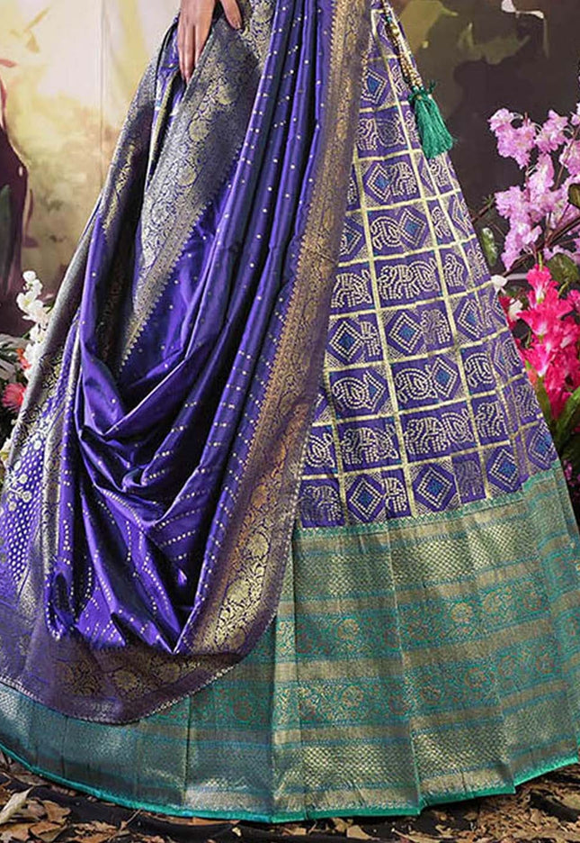 Purple Traditional Banarasi Lehenga