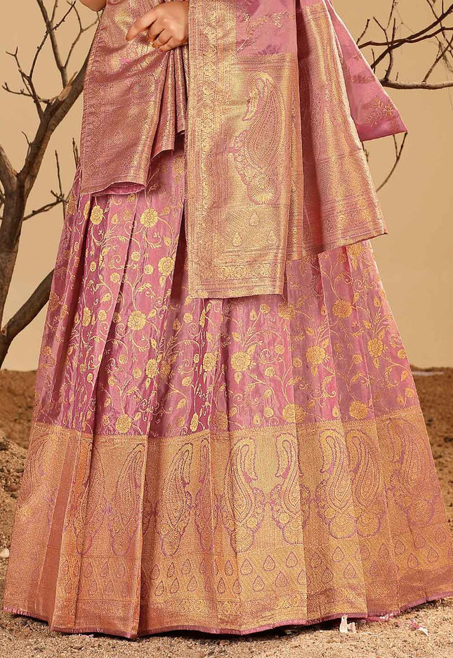 Pink Banarasi Gown