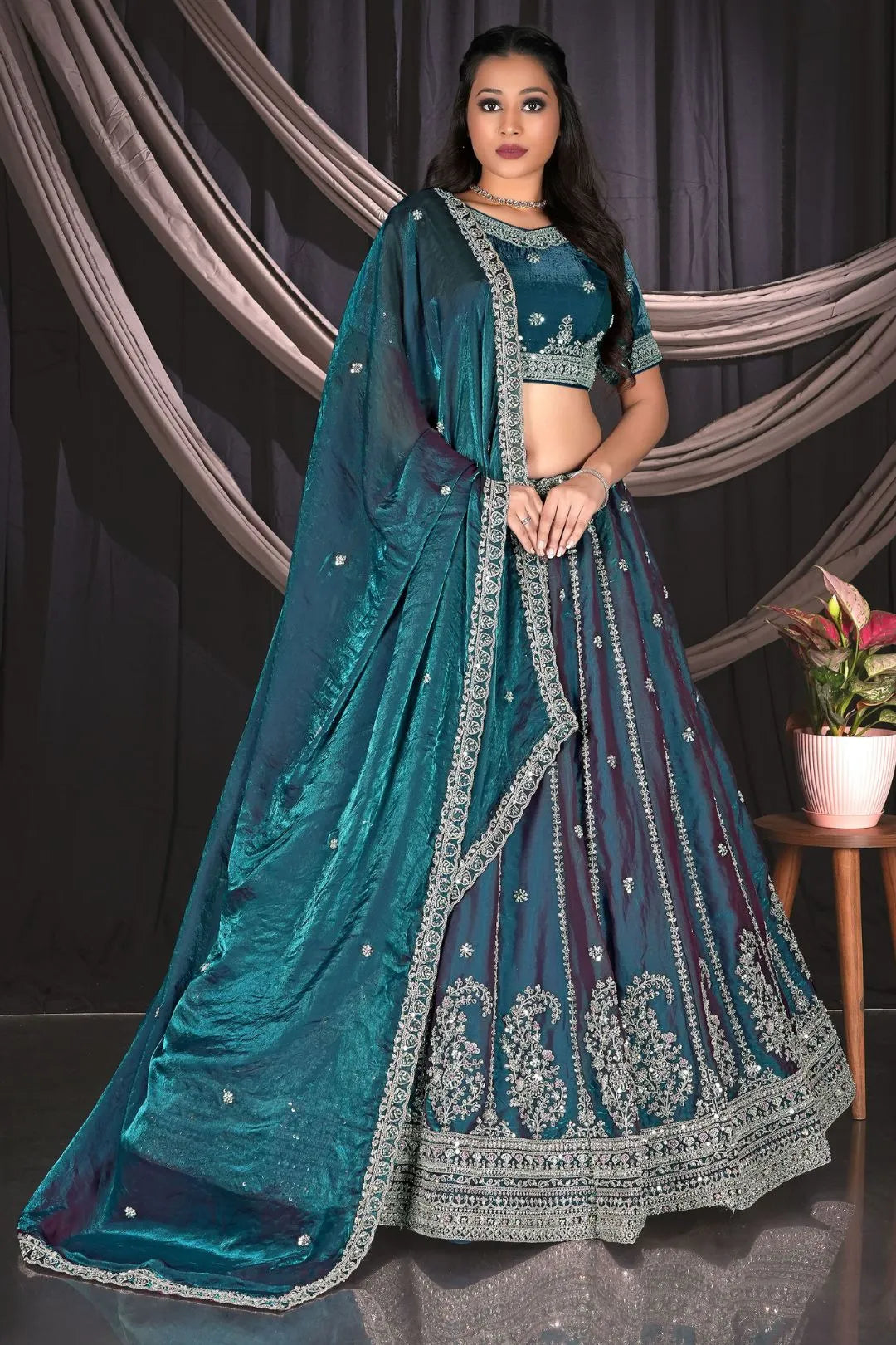 Rama Fendy Silk Lehenga Choli For Wedding Function
