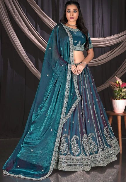 Rama Fendy Silk Lehenga Choli For Wedding Function