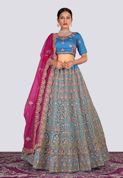 Firozi Exclusive Net Lehenga Choli