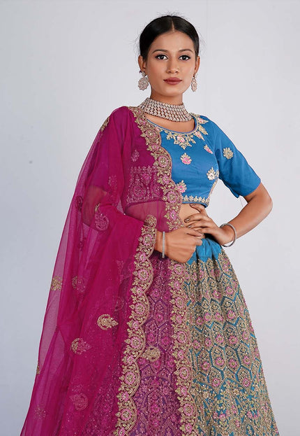 Firozi Exclusive Net Lehenga Choli