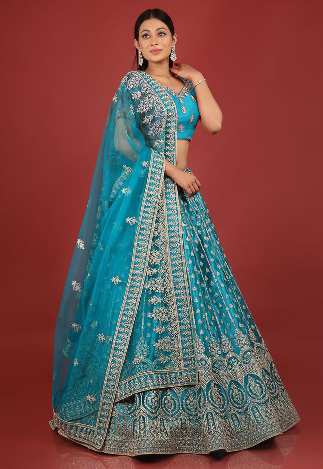 Firozi New Party Wear Lehenga