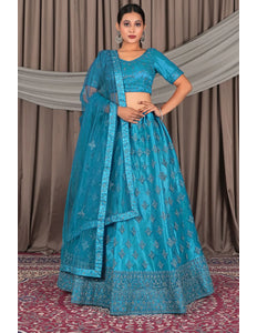 Firozi Net Lehenga Designs For Wedding For Women