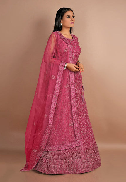 Gajari Readymade Net Lehenga
