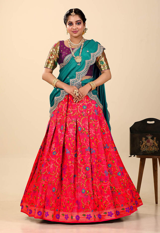 Gajari Banarasi Silk Latest Lehenga