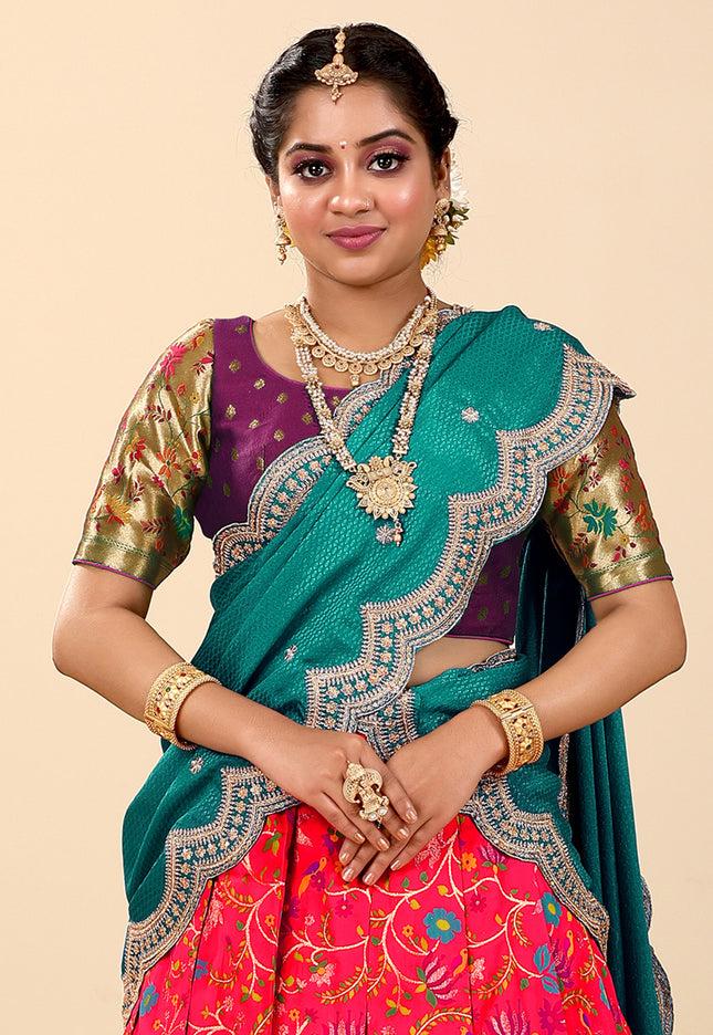 Gajari Banarasi Silk Latest Lehenga