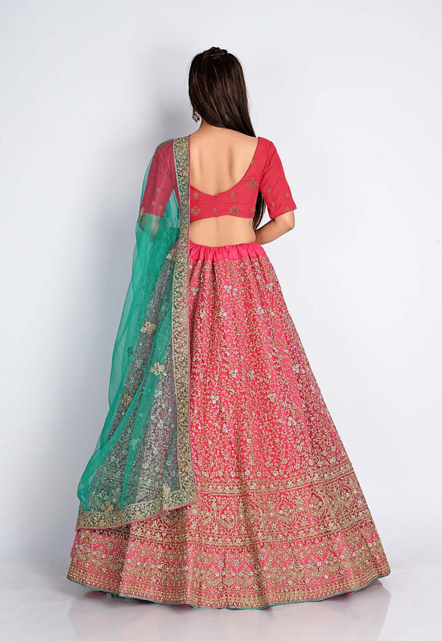 Gajari Party Wear Net Lehenga