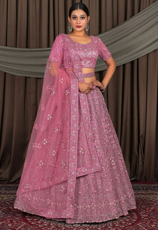 Gajari Party Wear Net Lehenga Choli For Weddings