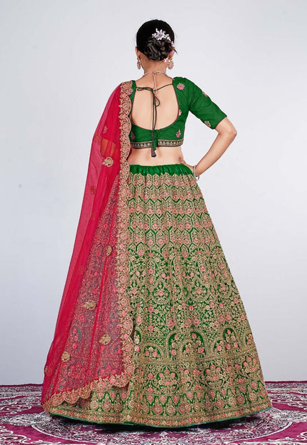 Green Exclusive Net Lehenga