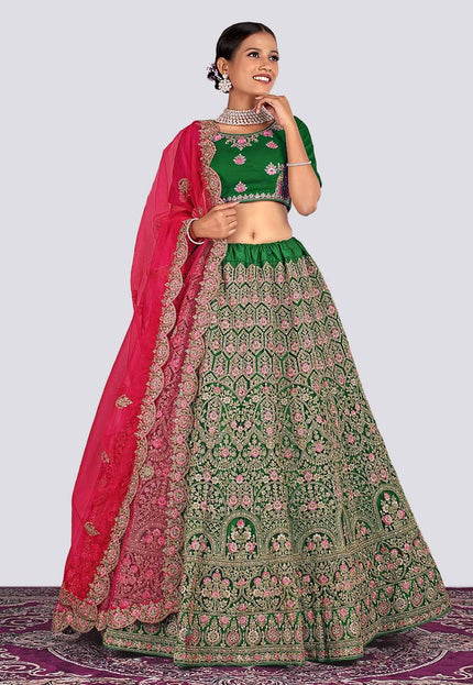 Green Exclusive Net Lehenga