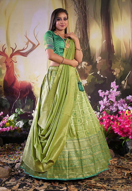 Pista Traditional Banarasi Lehenga