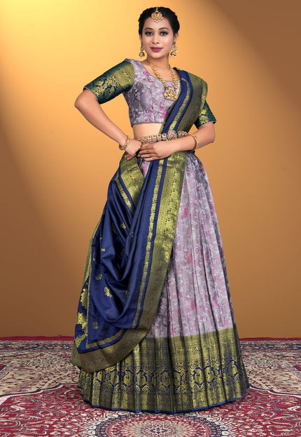 Woman wearing a traditional lehenga choli
