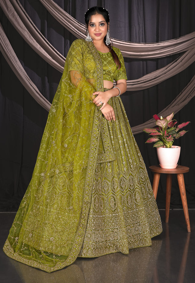 Liril Net Party wear Embroidered Lehenga Choli For Women