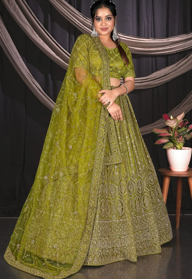 Liril Net Party wear Embroidered Lehenga Choli For Women
